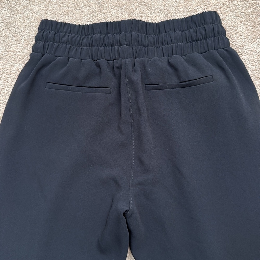 Cinq a Sept Adalie High Rise Drawstring Waist Zipped Cuffs Black Pants Medium - Picture 9 of 11
